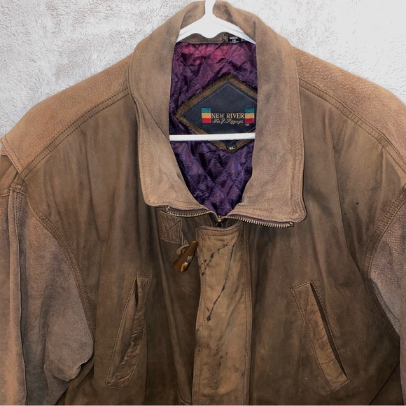 New River Brown Leather Jacket - Picture 2 of 13